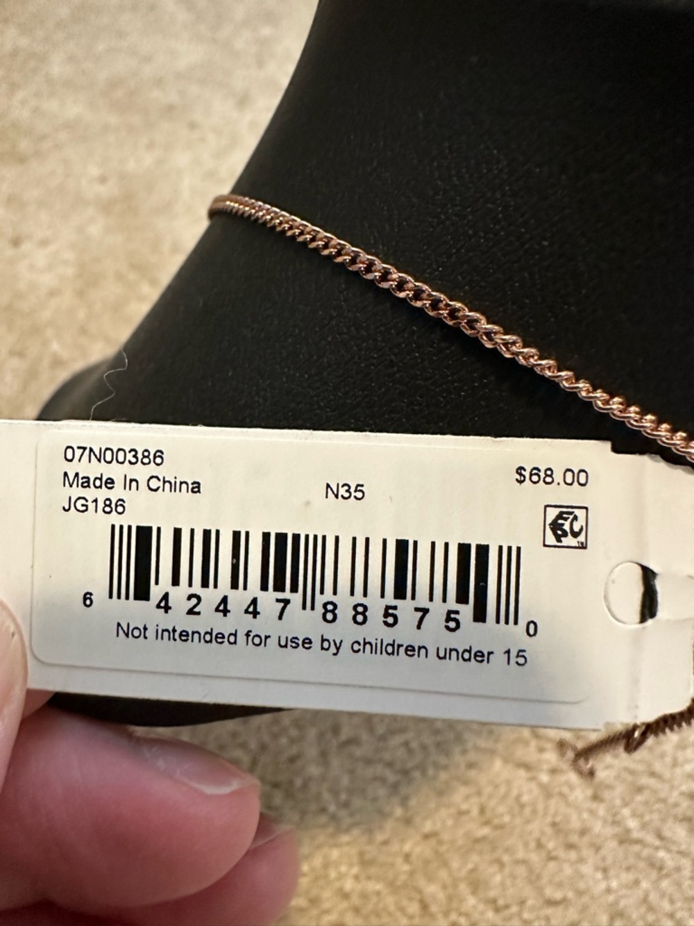 🆕 Givenchy Rose Gold Teardrop Crystal Necklace - Picture 4 of 4